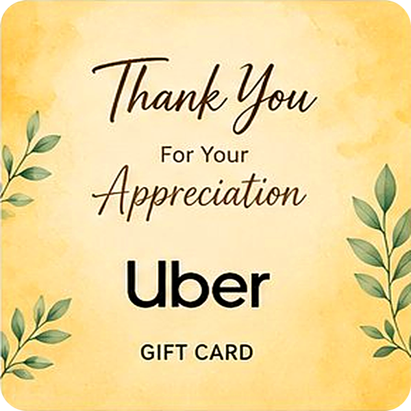 Gift Card Uber for Appreciation